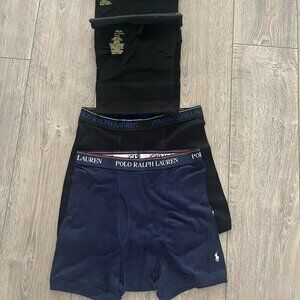 Polo Ralph Lauren Men's  Cotton Classic-Fit V-Neck Undershirts + 2 Boxer Briefs
